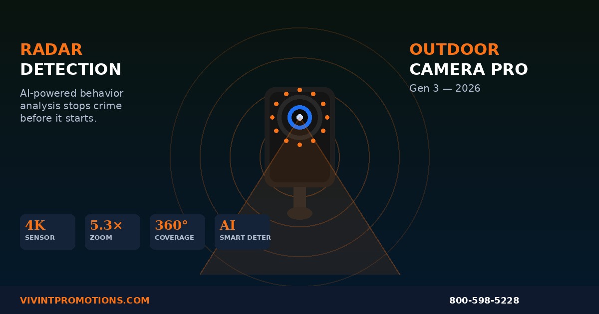 Vivint Outdoor Camera Pro Gen 3 installed above front door of home 2026