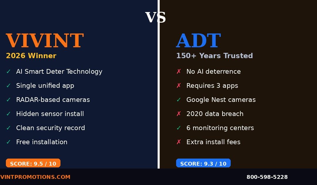 Vivint vs ADT 2026: Which Home Security System Actually Wins?